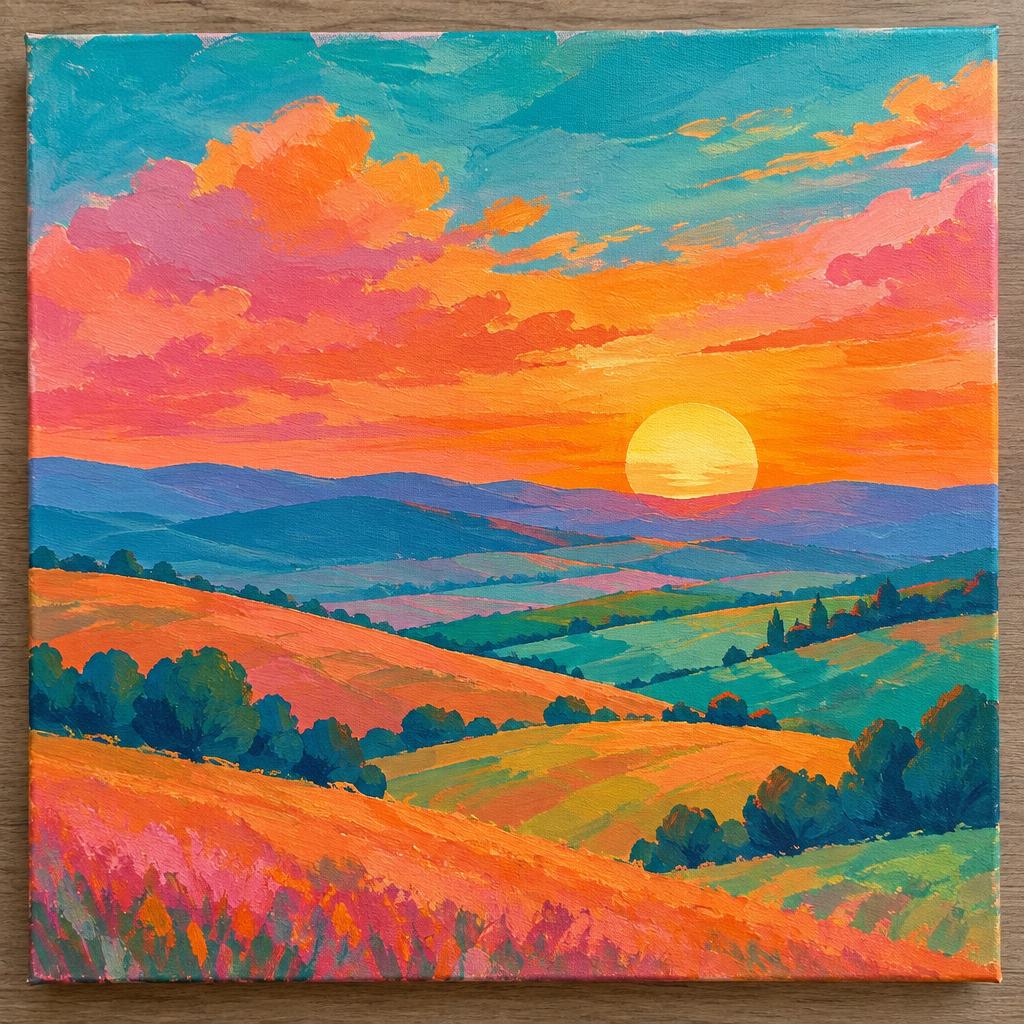 Sunset Over the Hills